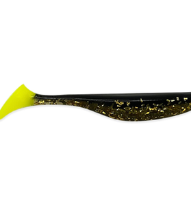 Gold with Chartreuse Tail Swimbaits - 12 per pack