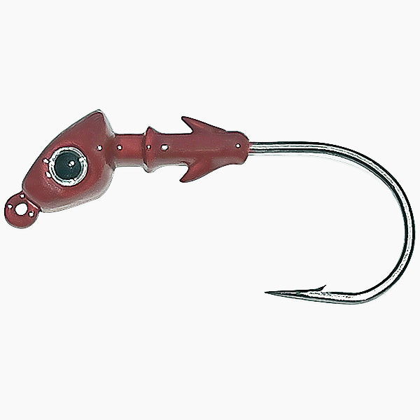 3/8 Oz Jig Head - Red - 5 per pack