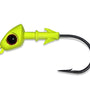 1/8 Oz Jig Head - Chartreuse - 5 per pack