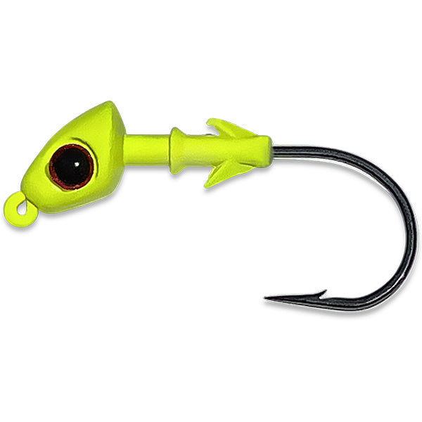 1/2 Oz Jig Head - Chartreuse - 5 per pack