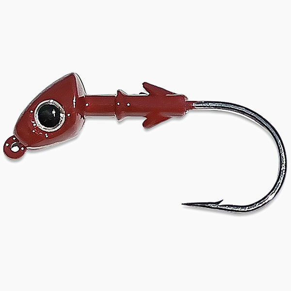 1/8 Oz Jig Head - Red - 5 per pack